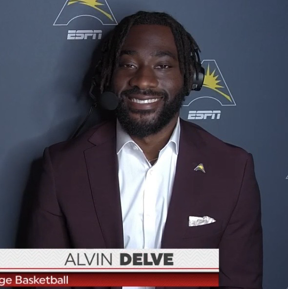 Alvin Delve broadcasting for ESPN